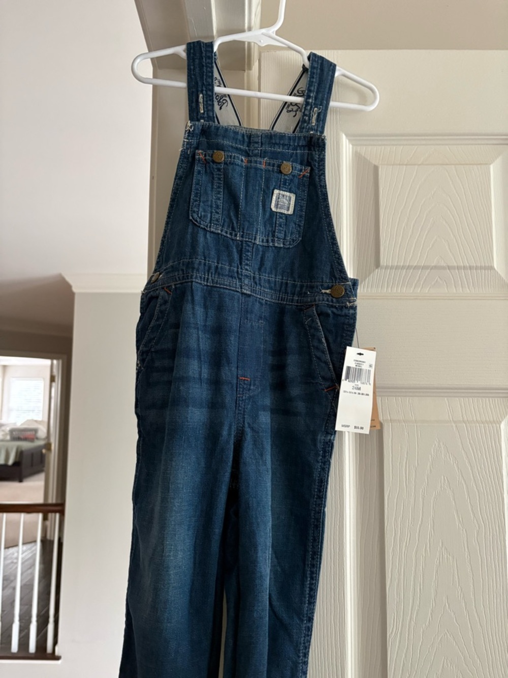 2T - Polo by Ralph Lauren Kids Dark Blue Denim Overalls